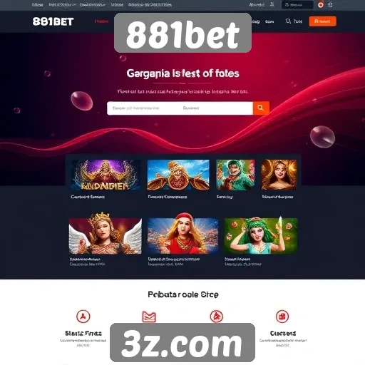 Navegação intuitiva e design do site 881bet