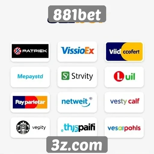 Métodos de pagamento aceitos no 881bet